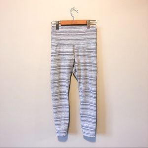 Lululemon leggings, high waisted, luxtreme, size 6, white striped